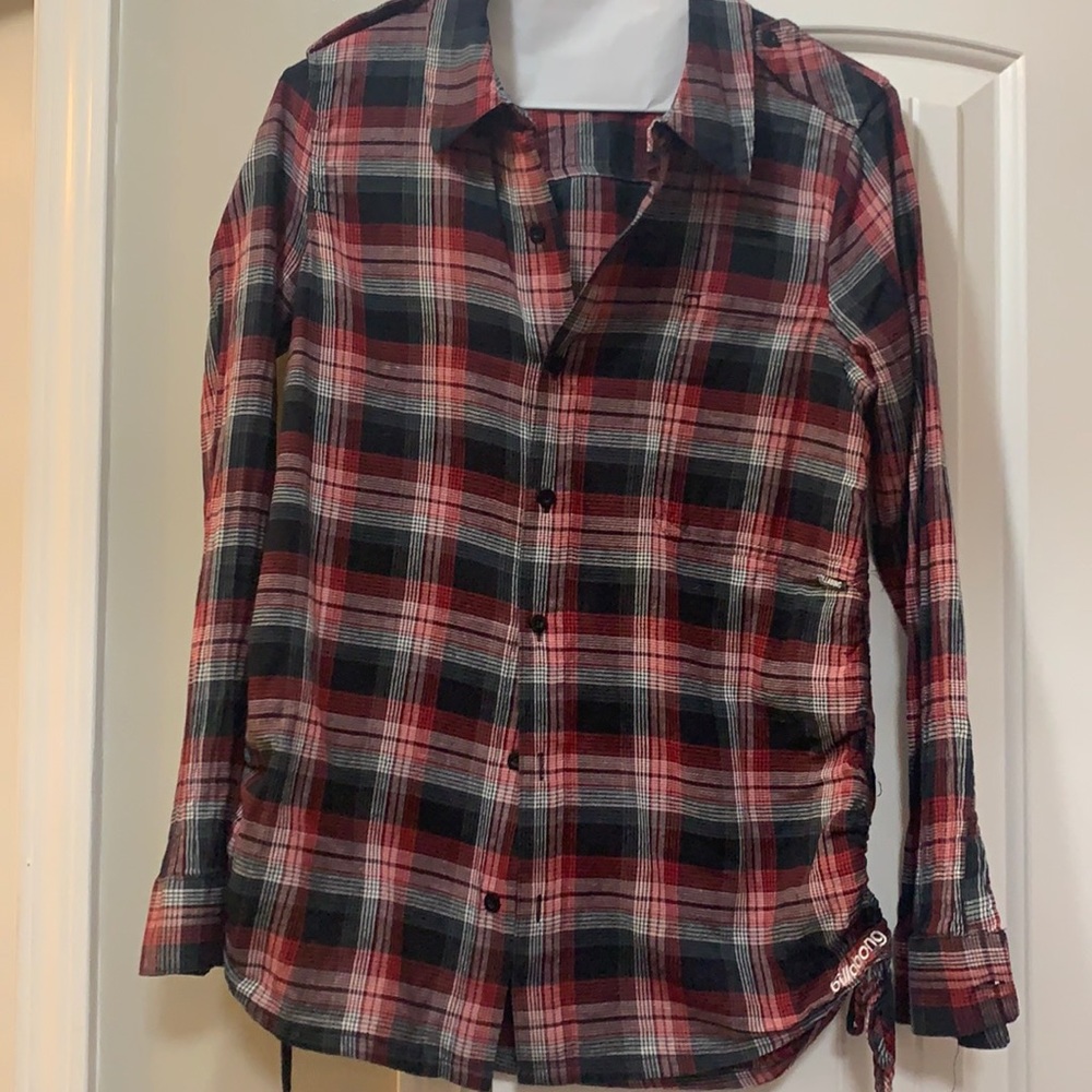 Flannel plaid top